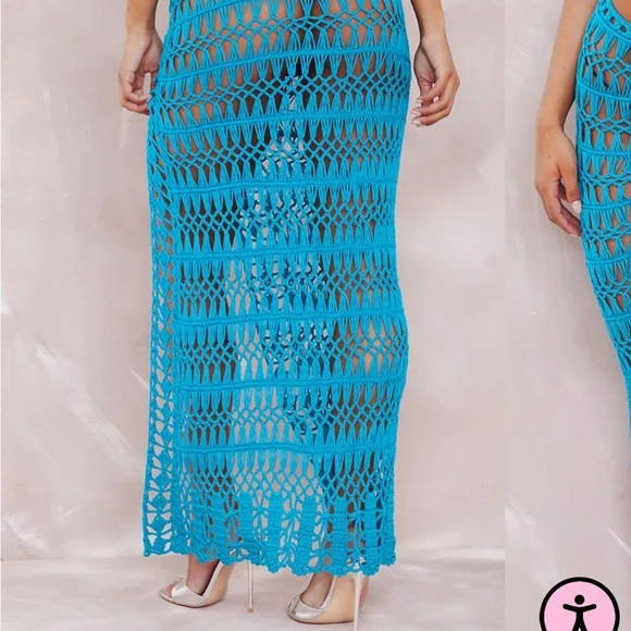 Crochet Halter Top and Skirt Set - Picture 3 of 3